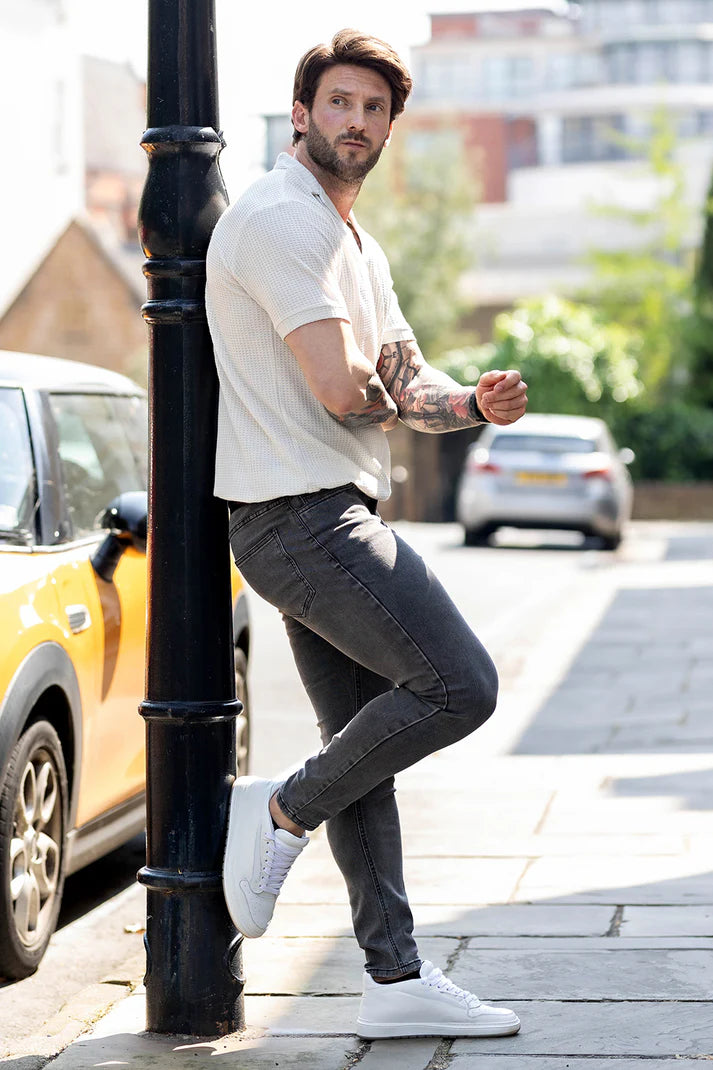 The Leadership Textured White Polo T-Shirt