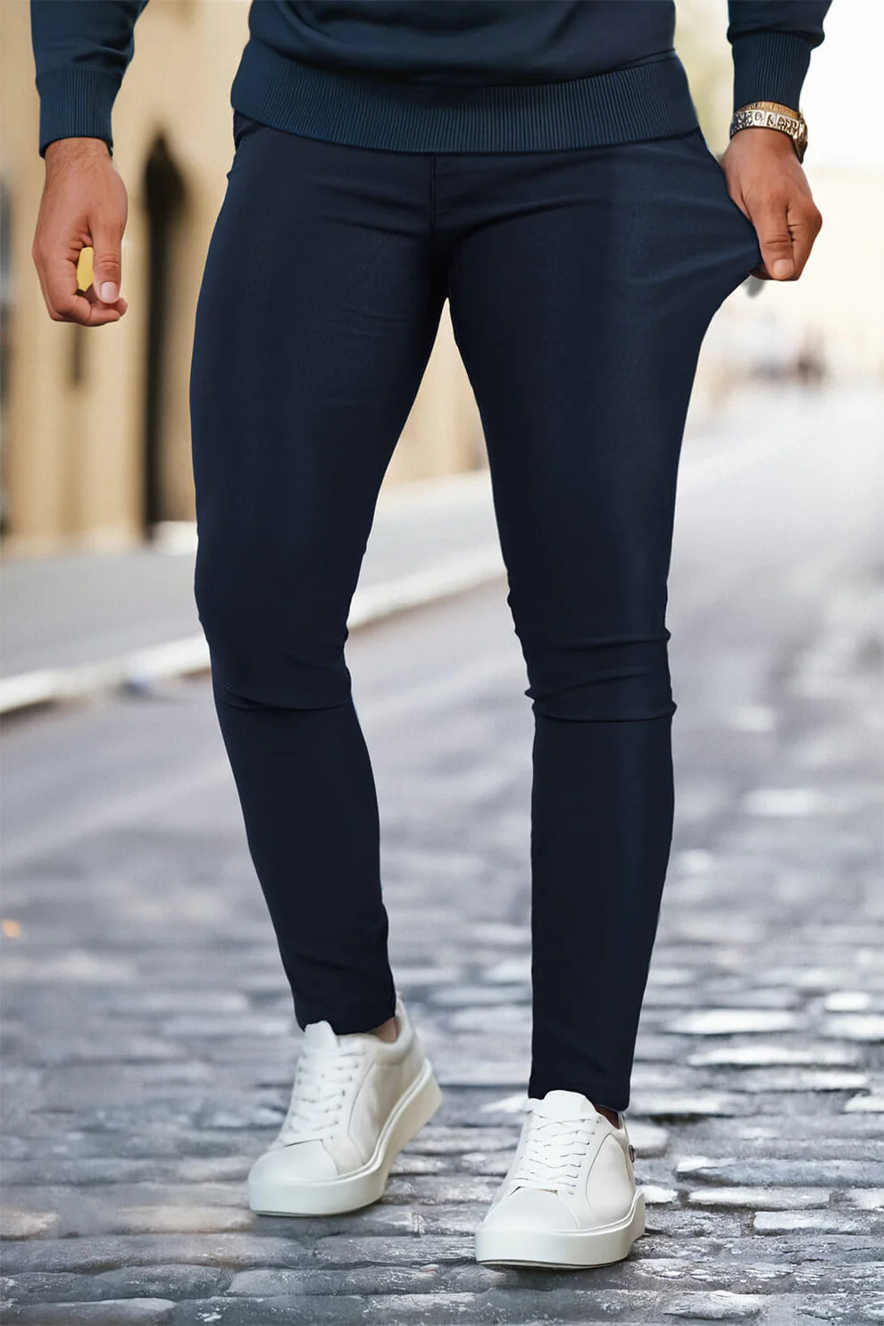 The Leadership Navy Slim-Fit Chinos