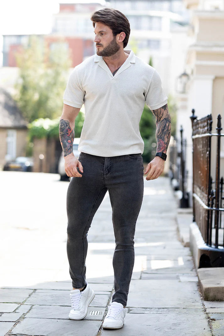 The Leadership Textured White Polo T-Shirt