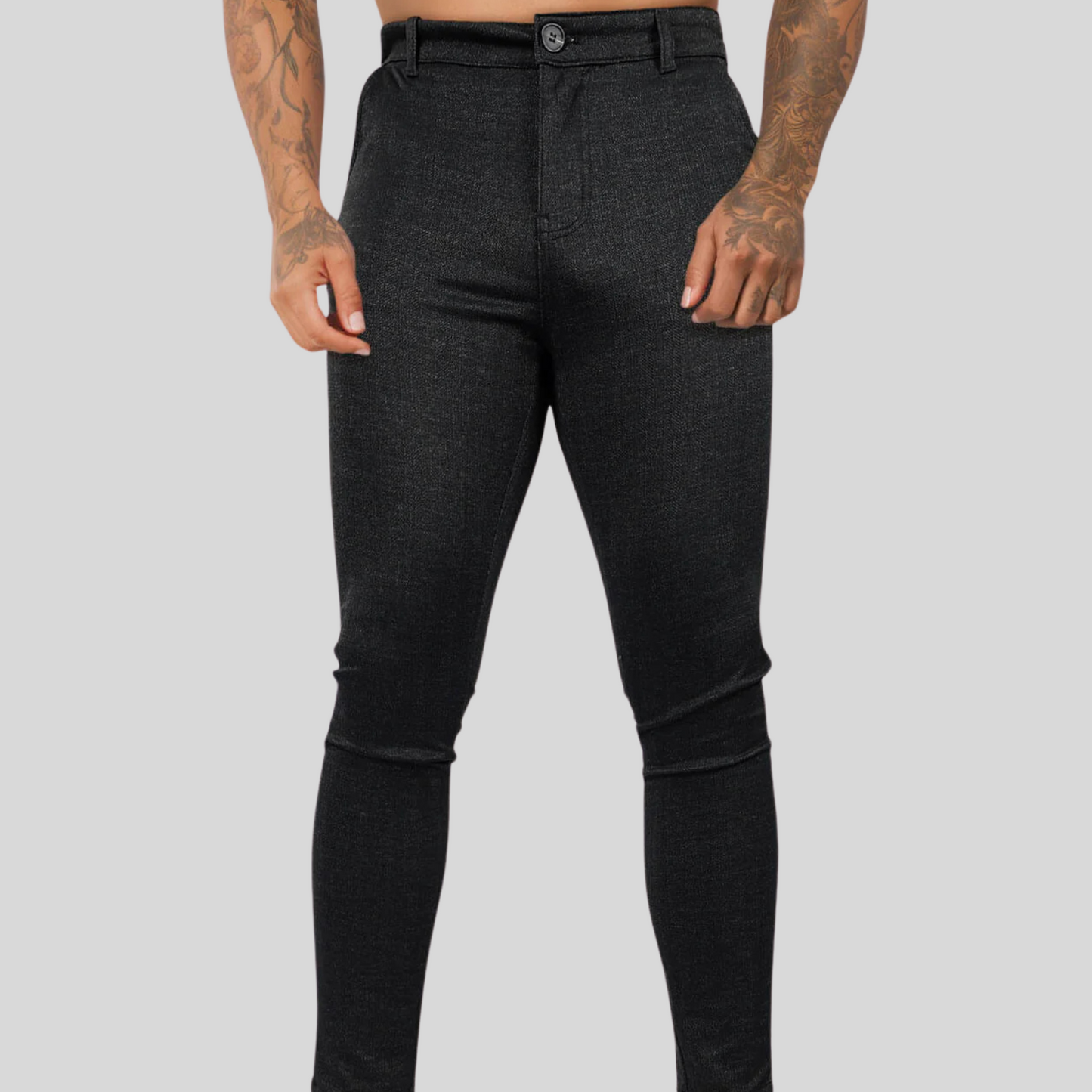 The Leadership Black Slim-Fit Chinos