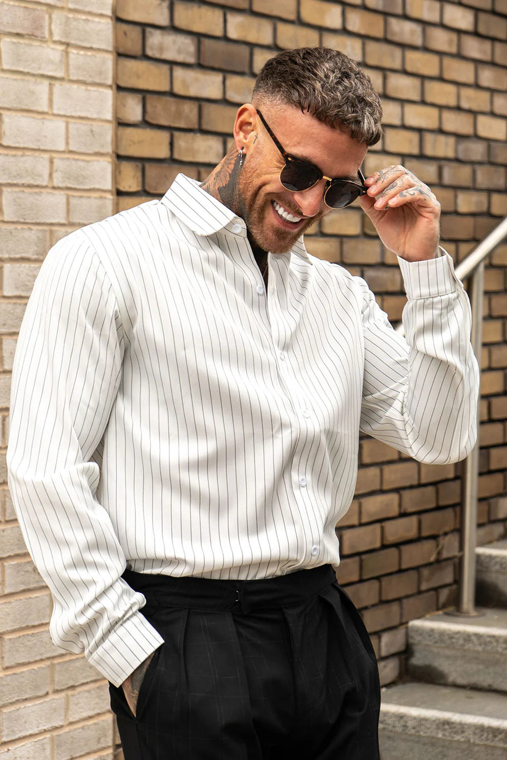 The Leadership White Pinstripe Shirt