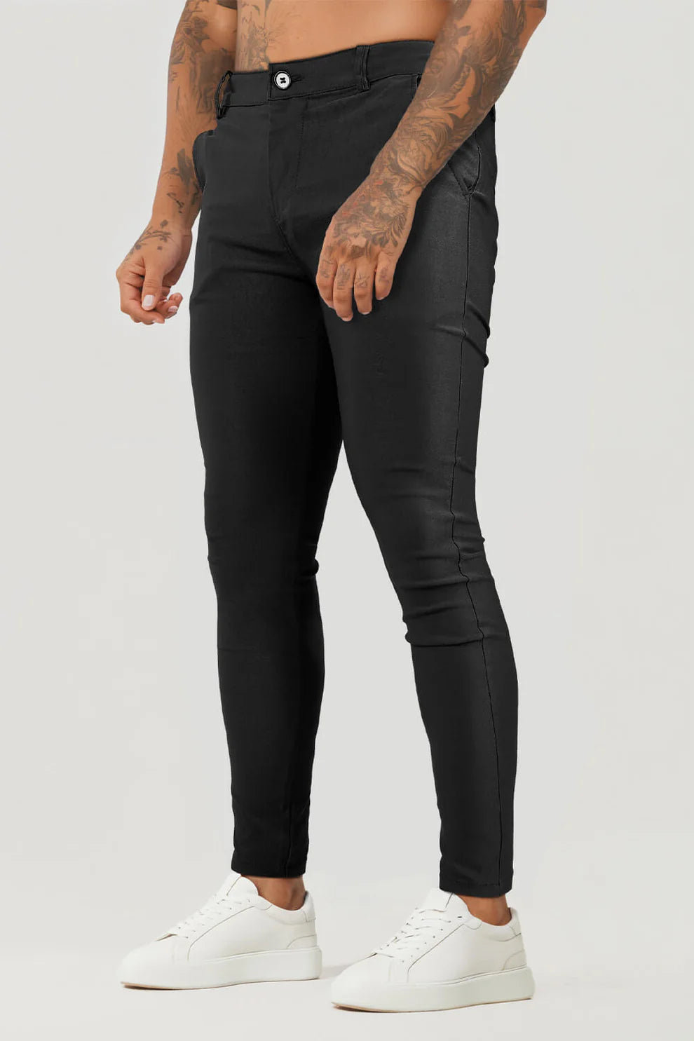 The Leadership Black Slim-Fit Chinos