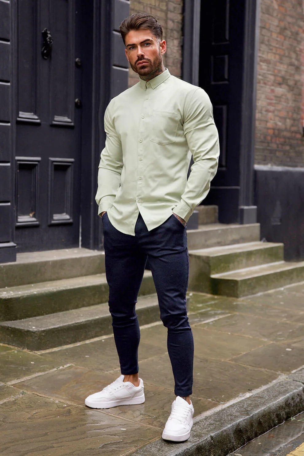 The Leadership Navy Skinny Fit Chinos