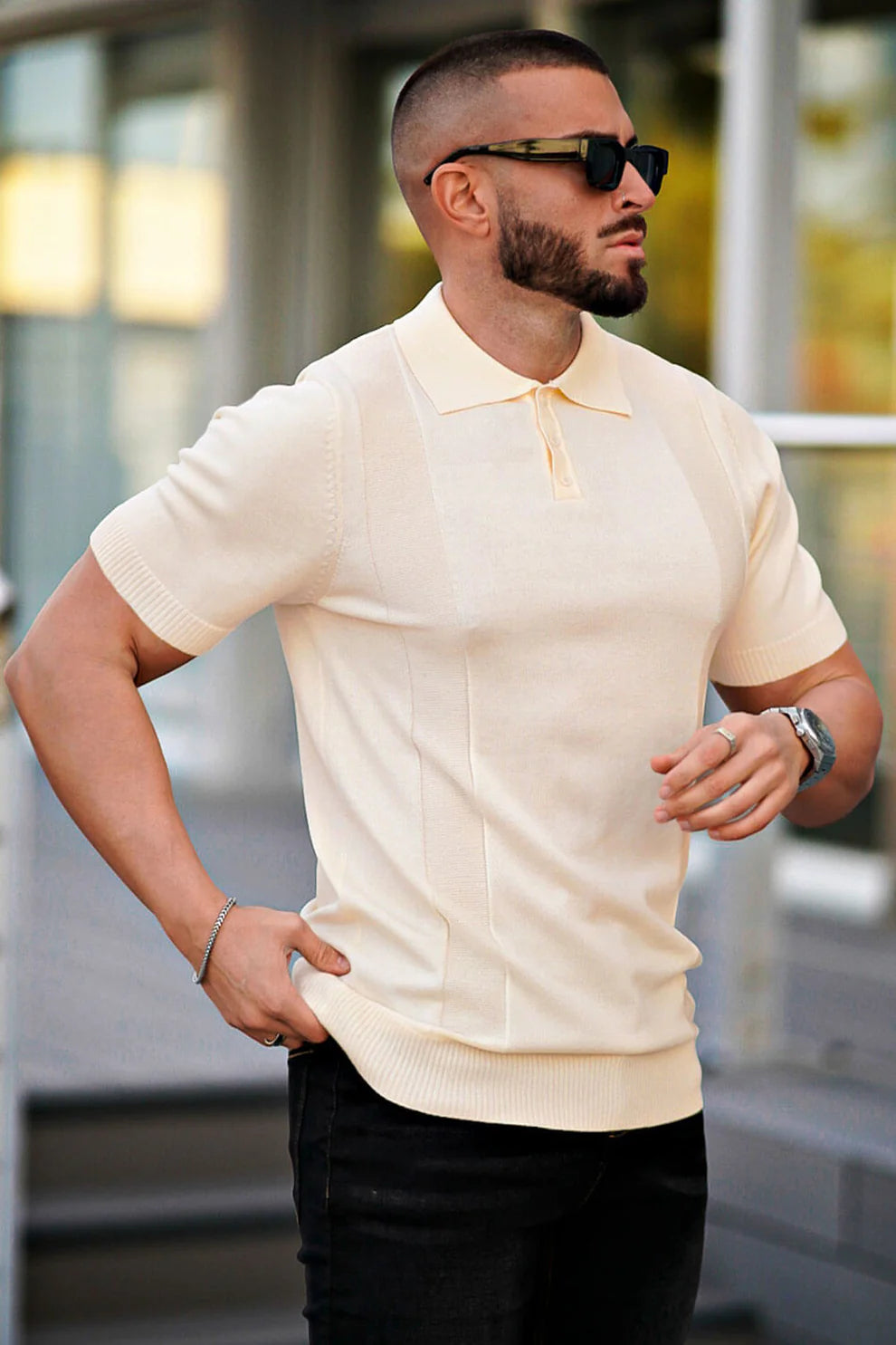 The Leadership Cream Polo T-Shirt