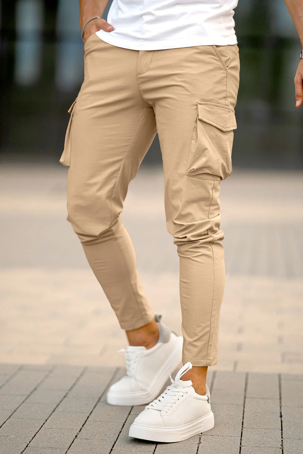 The Dynamic Beige Cargo Pants