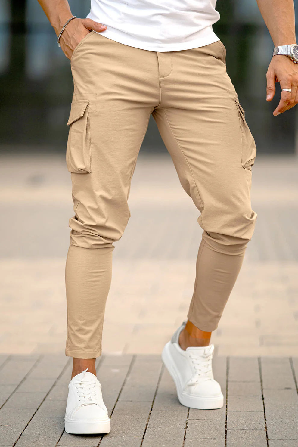 The Dynamic Beige Cargo Pants