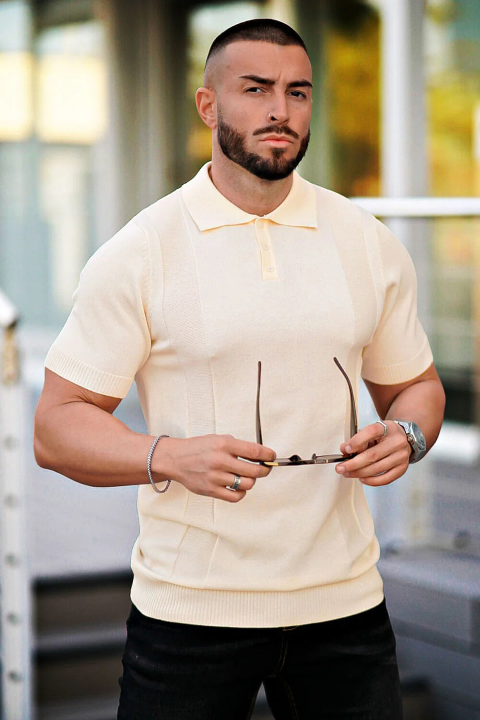 The Leadership Cream Polo T-Shirt