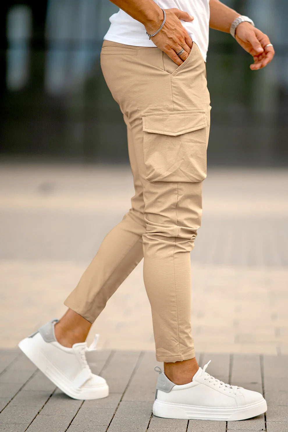 The Dynamic Beige Cargo Pants