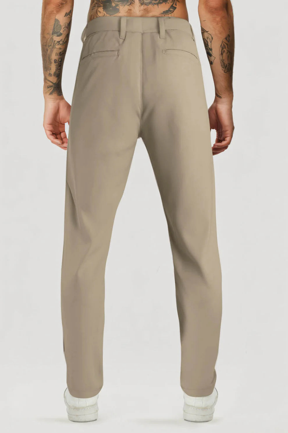 The Leadership Beige Pleated Trousers