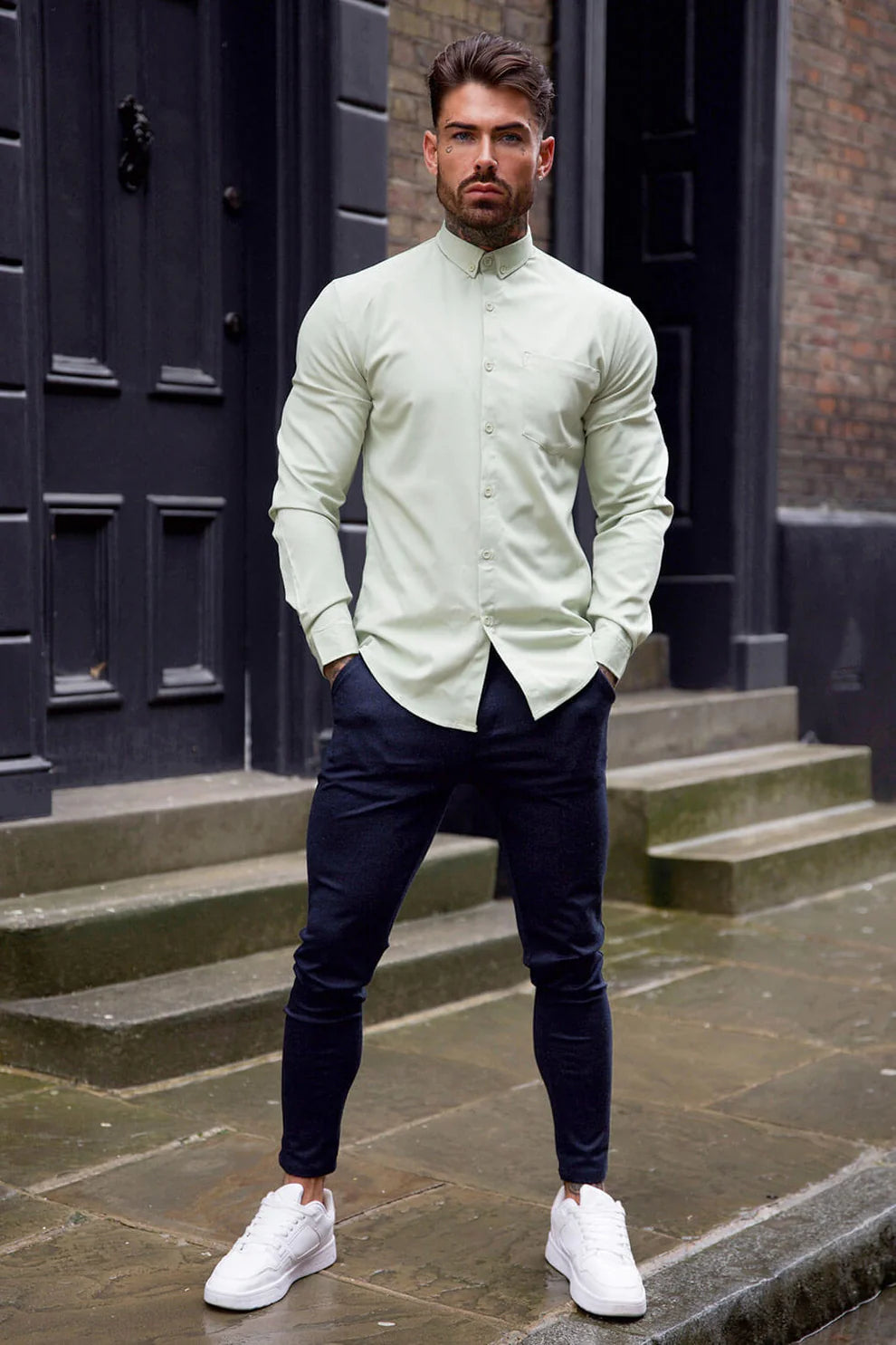 The Leadership Navy Skinny Fit Chinos