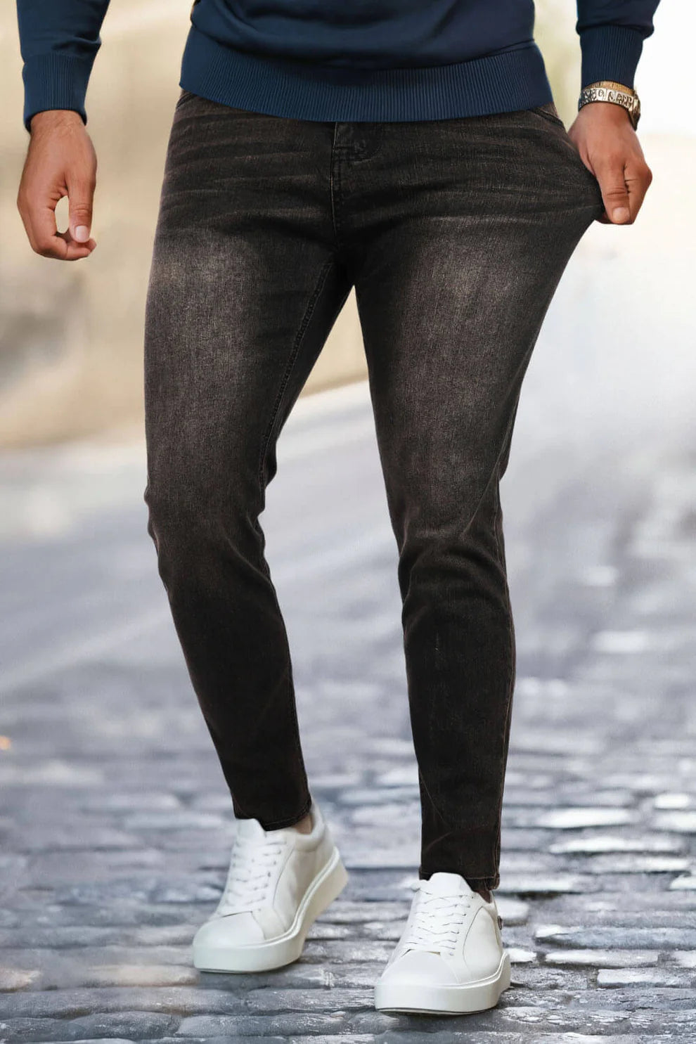 The Leadership Stretch Slim Fit Black Jeans