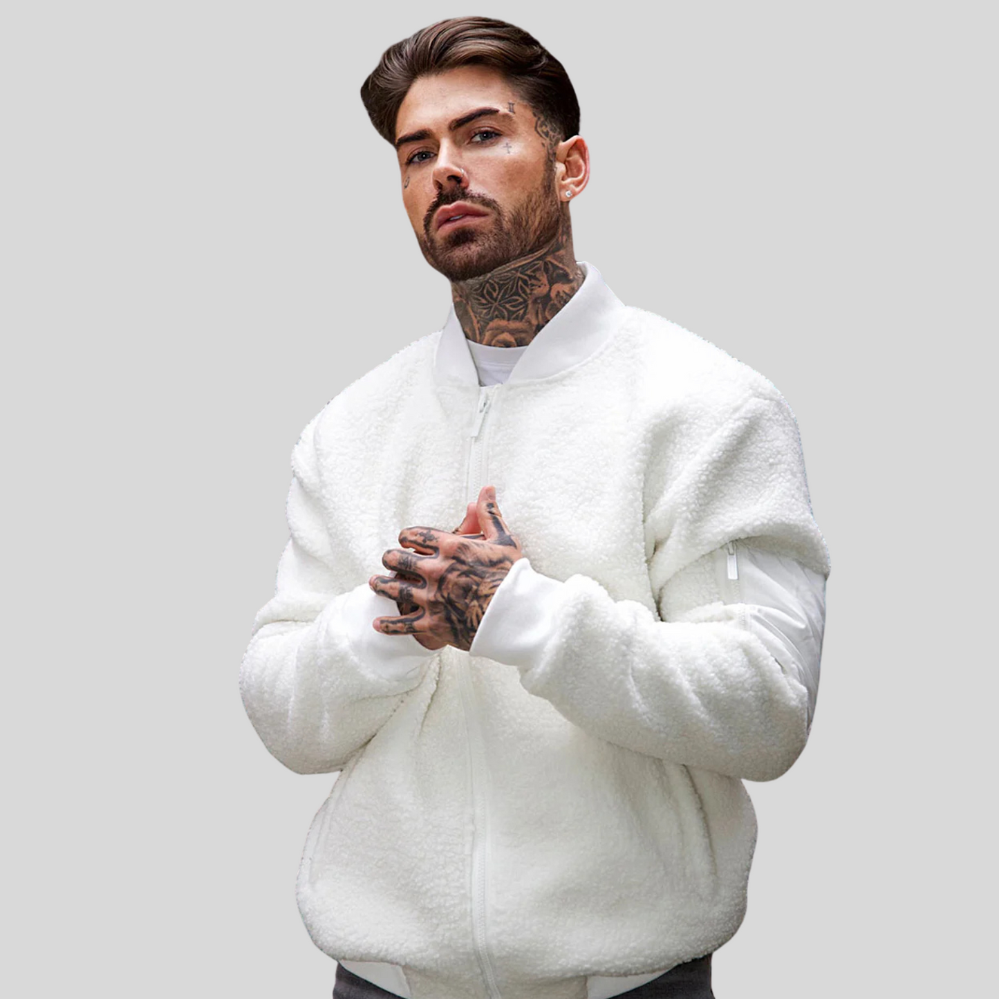 The Leadership Lightweight White Winter Coat