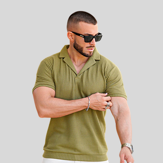 The Leadership Textured Olive Polo T-Shirt