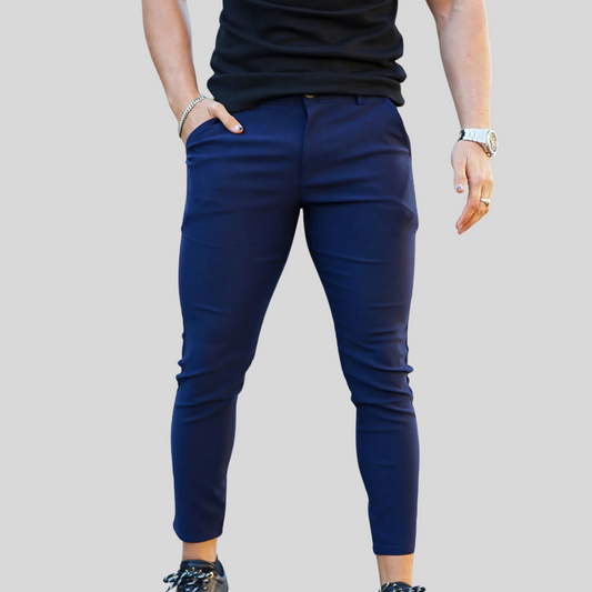 The Leadership Navy High Waist Stretch Chinos