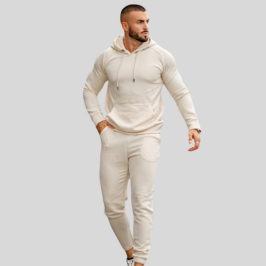 The Leadership Beige Hoodie Set