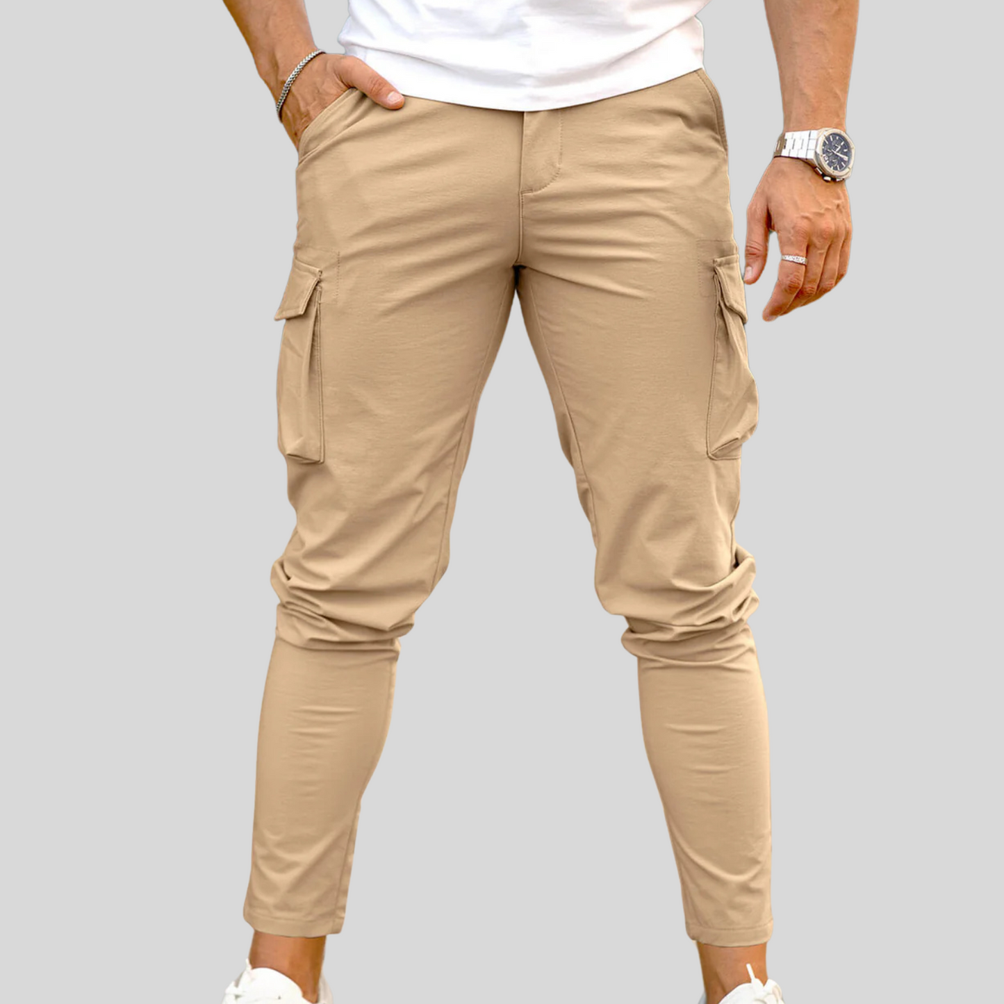 The Dynamic Beige Cargo Pants