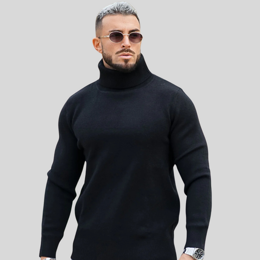 The Leadership Black Turtleneck Sweater