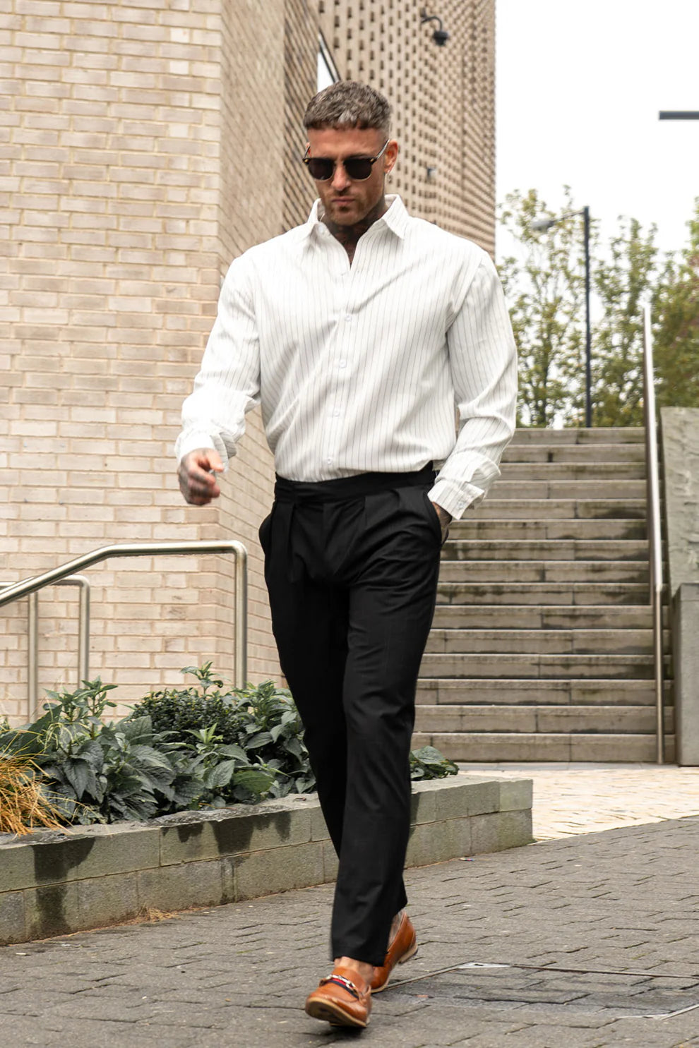 The Leadership White Pinstripe Shirt